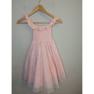 Catherine Malandrino Pink Ruffle Tulle Tank Dress Size 7
